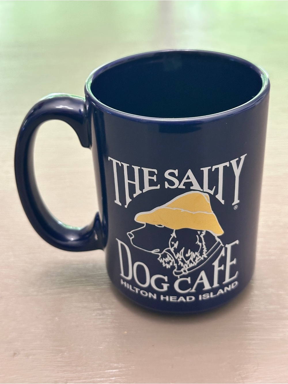 The Salty Dog Cafe Hilton Head Island Mug Cobalt Blue Coffee Cup Souvenir 12oz
